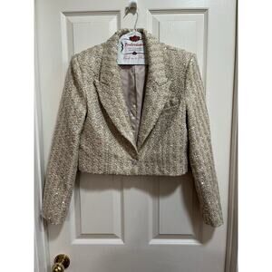 Line and Dot Sequined Blazer Jacket